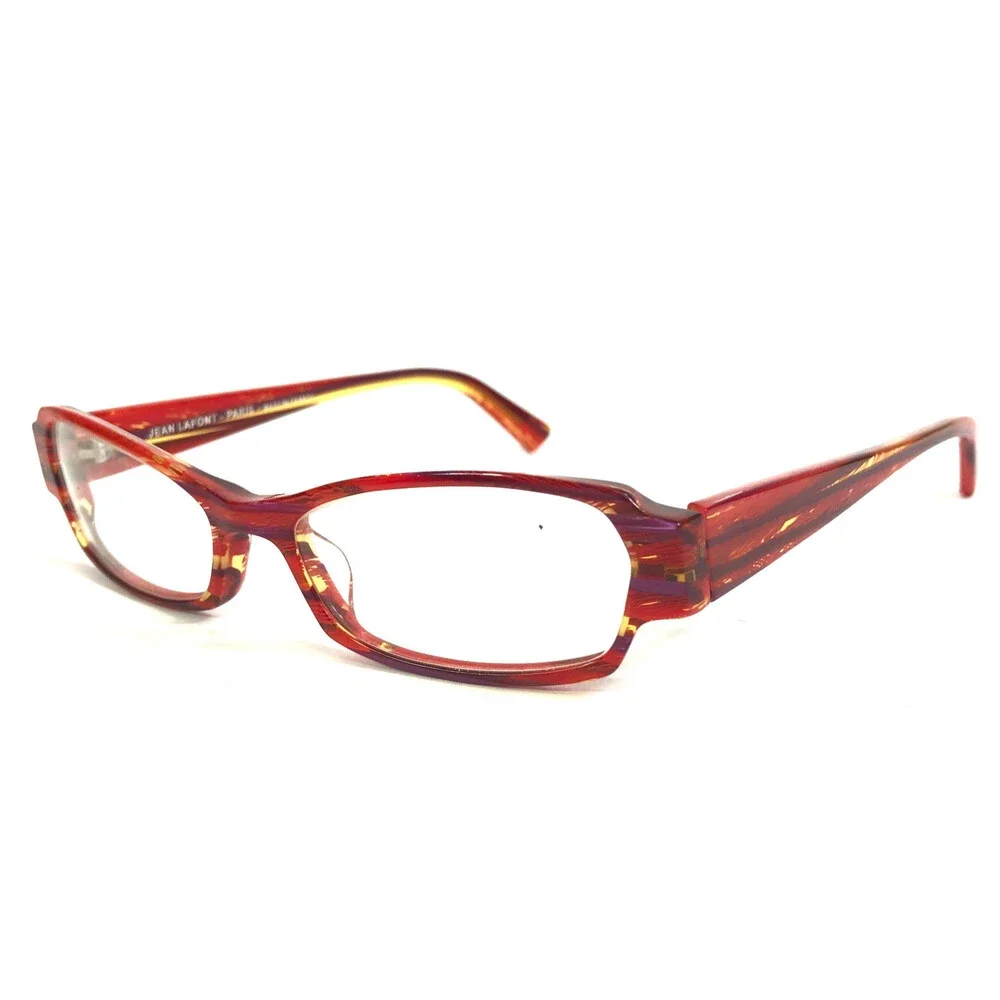 Jean Lafont Eyeglasses Frames NIKI 633 Striped Red Cat Eye Full Rim 50-14-142